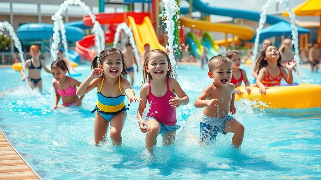 Children splashing in White Water, Branson’s top water park for kids